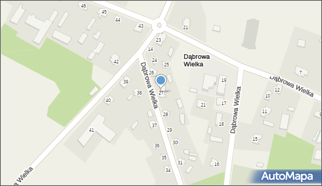 Dąbrowa Wielka, Dąbrowa Wielka, 27, mapa Dąbrowa Wielka