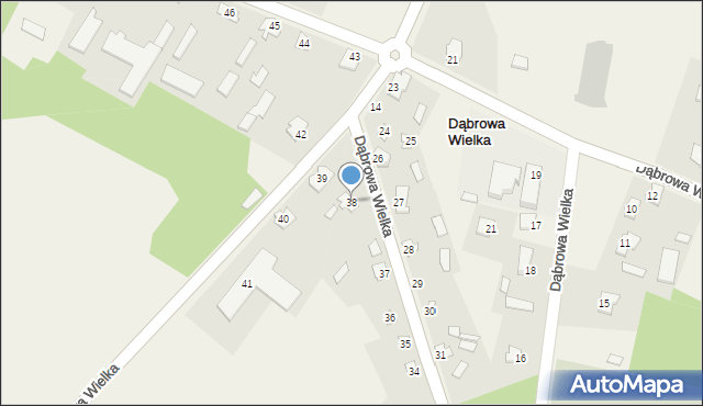 Dąbrowa Wielka, Dąbrowa Wielka, 38, mapa Dąbrowa Wielka