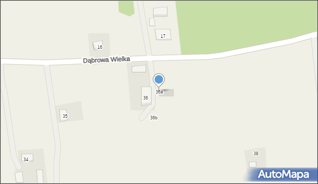 Dąbrowa Wielka, Dąbrowa Wielka, 36a, mapa Dąbrowa Wielka