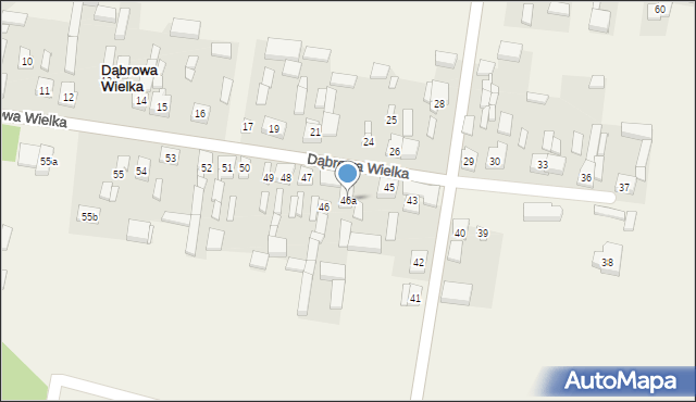 Dąbrowa Wielka, Dąbrowa Wielka, 46a, mapa Dąbrowa Wielka