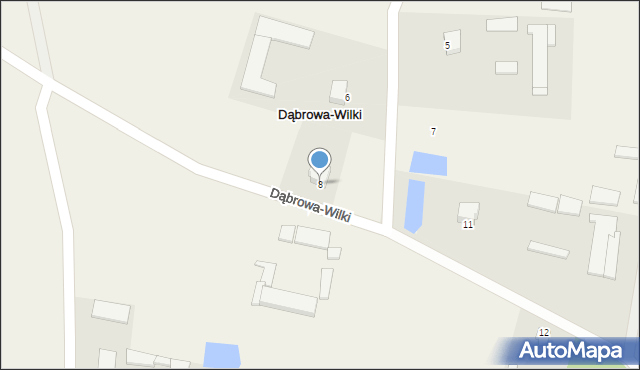 Dąbrowa-Wilki, Dąbrowa-Wilki, 8, mapa Dąbrowa-Wilki