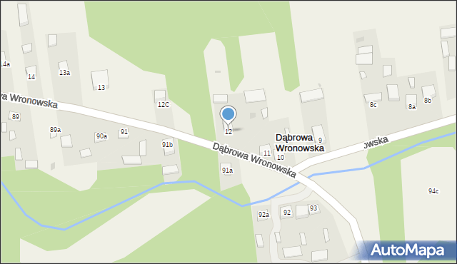 Dąbrowa Wronowska, Dąbrowa Wronowska, 12, mapa Dąbrowa Wronowska