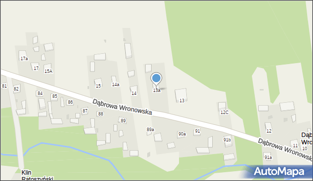 Dąbrowa Wronowska, Dąbrowa Wronowska, 13a, mapa Dąbrowa Wronowska