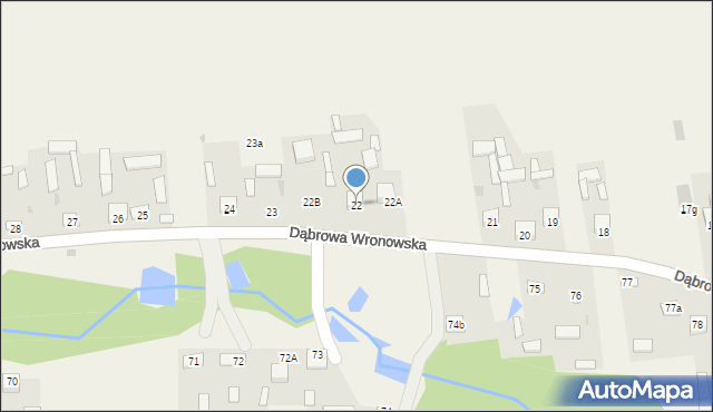 Dąbrowa Wronowska, Dąbrowa Wronowska, 22, mapa Dąbrowa Wronowska