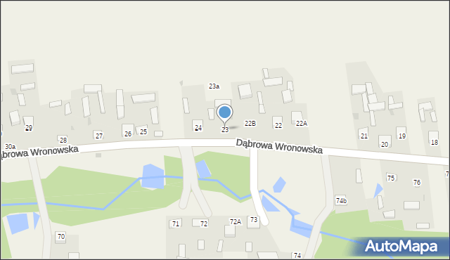 Dąbrowa Wronowska, Dąbrowa Wronowska, 23, mapa Dąbrowa Wronowska