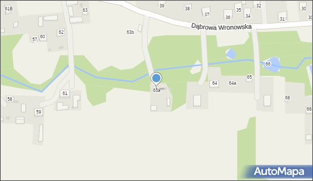 Dąbrowa Wronowska, Dąbrowa Wronowska, 63a, mapa Dąbrowa Wronowska