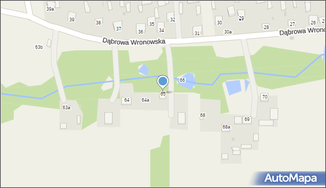 Dąbrowa Wronowska, Dąbrowa Wronowska, 65, mapa Dąbrowa Wronowska