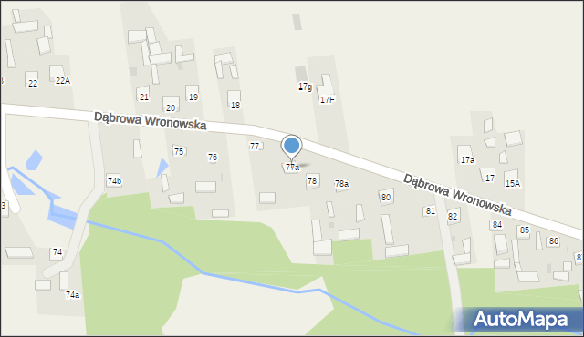 Dąbrowa Wronowska, Dąbrowa Wronowska, 77a, mapa Dąbrowa Wronowska