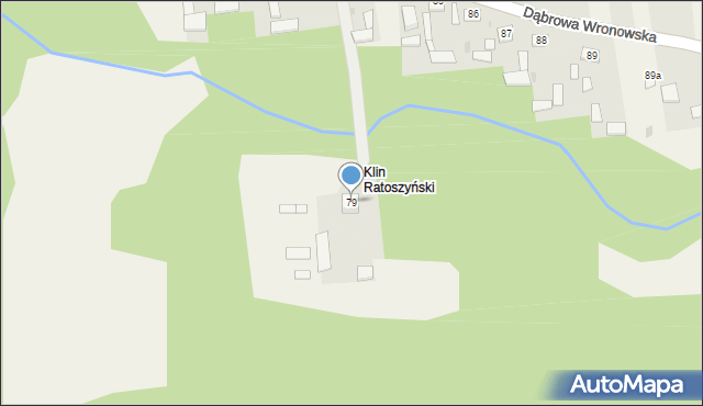 Dąbrowa Wronowska, Dąbrowa Wronowska, 79, mapa Dąbrowa Wronowska