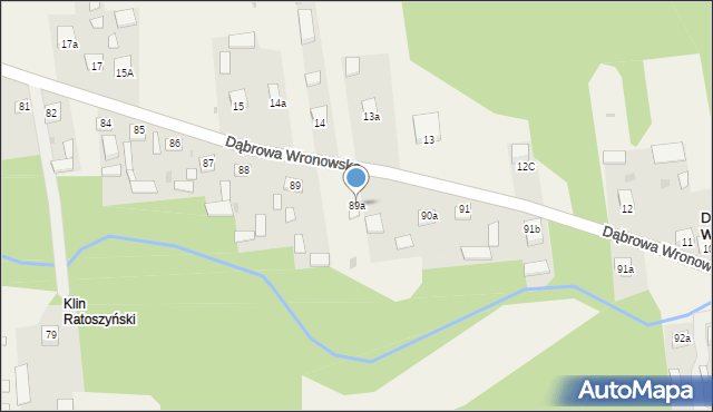 Dąbrowa Wronowska, Dąbrowa Wronowska, 89a, mapa Dąbrowa Wronowska