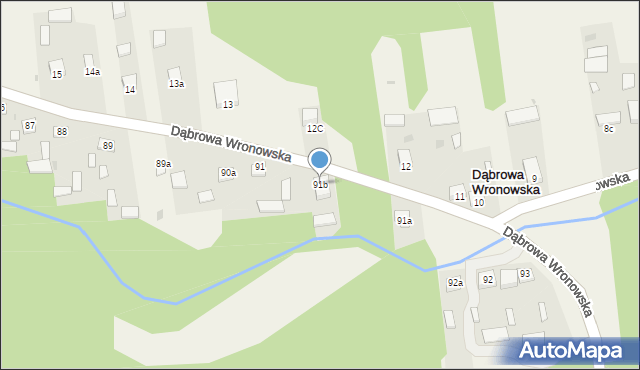 Dąbrowa Wronowska, Dąbrowa Wronowska, 91b, mapa Dąbrowa Wronowska