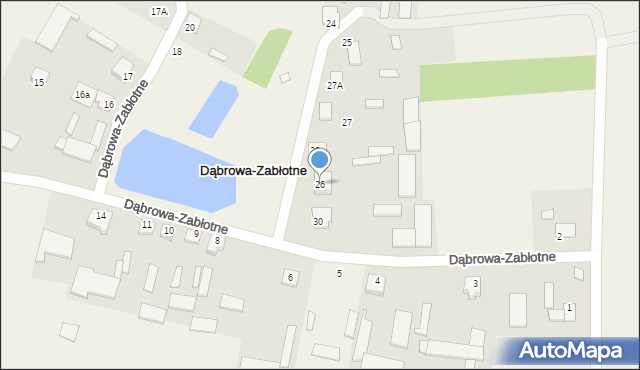 Dąbrowa-Zabłotne, Dąbrowa-Zabłotne, 26, mapa Dąbrowa-Zabłotne