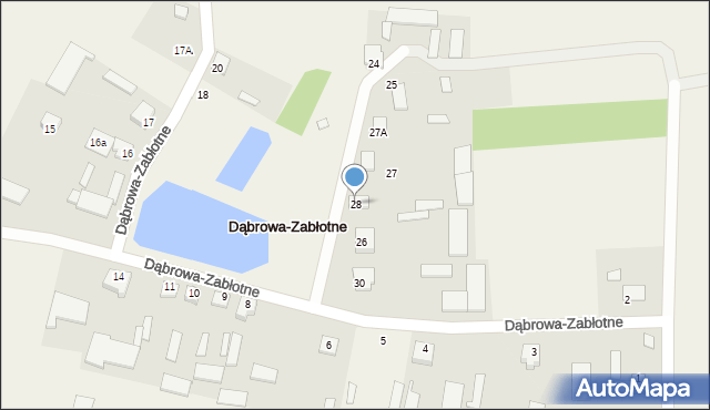 Dąbrowa-Zabłotne, Dąbrowa-Zabłotne, 28, mapa Dąbrowa-Zabłotne
