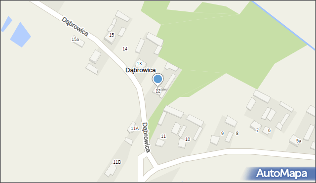 Dąbrowica, Dąbrowica, 12, mapa Dąbrowica