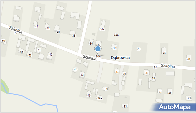 Dąbrowica, Dąbrowica, 90A, mapa Dąbrowica