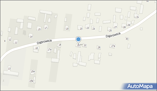 Dąbrowica, Dąbrowica, 21, mapa Dąbrowica