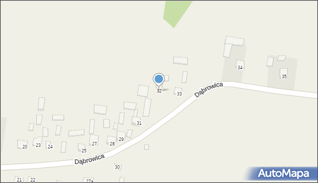 Dąbrowica, Dąbrowica, 32, mapa Dąbrowica