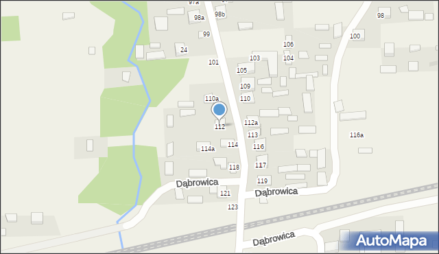 Dąbrowica, Dąbrowica, 112, mapa Dąbrowica