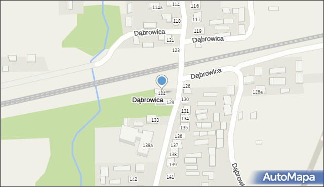 Dąbrowica, Dąbrowica, 124, mapa Dąbrowica