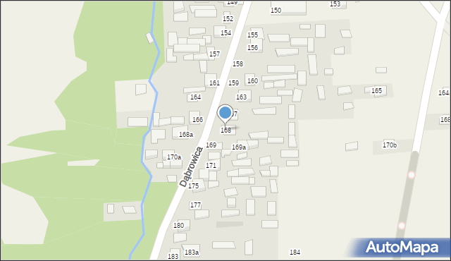 Dąbrowica, Dąbrowica, 168, mapa Dąbrowica