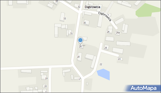 Dąbrowica, Dąbrowica, 24, mapa Dąbrowica