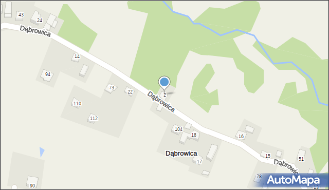 Dąbrowica, Dąbrowica, 2, mapa Dąbrowica