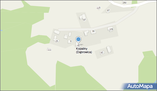 Dąbrowica, Dąbrowica, 42, mapa Dąbrowica