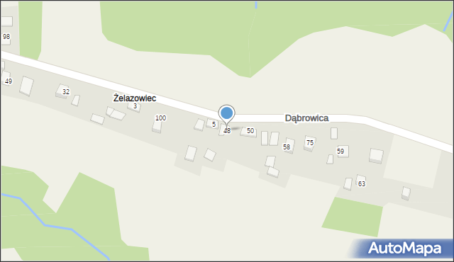 Dąbrowica, Dąbrowica, 48, mapa Dąbrowica