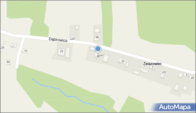 Dąbrowica, Dąbrowica, 49, mapa Dąbrowica