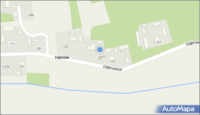 Dąbrowica, Dąbrowica, 141, mapa Dąbrowica