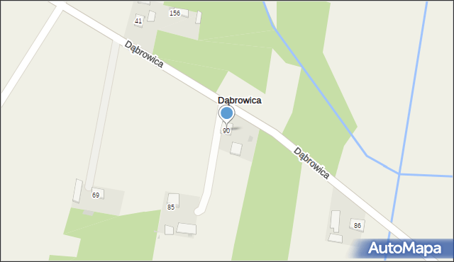 Dąbrowica, Dąbrowica, 90, mapa Dąbrowica