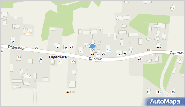 Dąbrowica, Dąbrowica, 22, mapa Dąbrowica