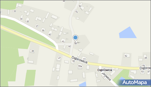 Dąbrowica, Dąbrowica, 54, mapa Dąbrowica