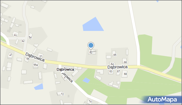 Dąbrowica, Dąbrowica, 62, mapa Dąbrowica