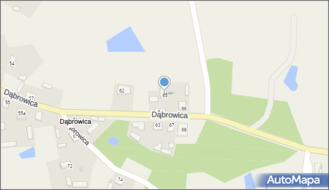 Dąbrowica, Dąbrowica, 65, mapa Dąbrowica