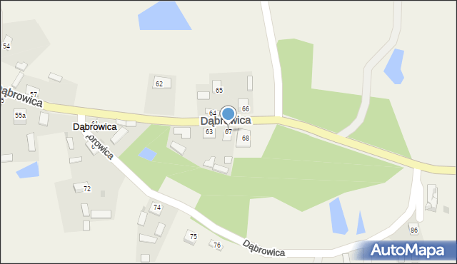 Dąbrowica, Dąbrowica, 67, mapa Dąbrowica