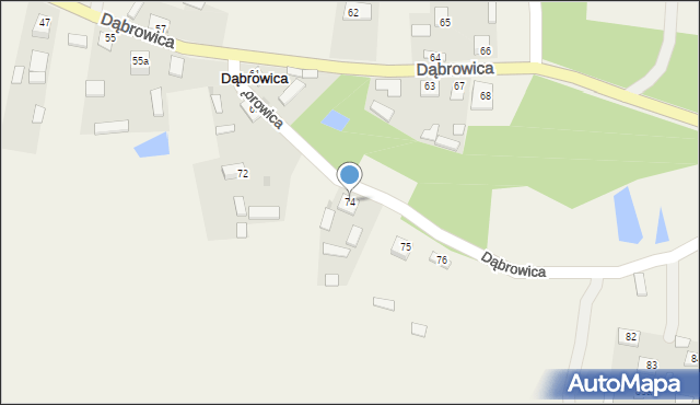 Dąbrowica, Dąbrowica, 74, mapa Dąbrowica