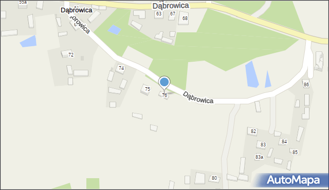 Dąbrowica, Dąbrowica, 76, mapa Dąbrowica