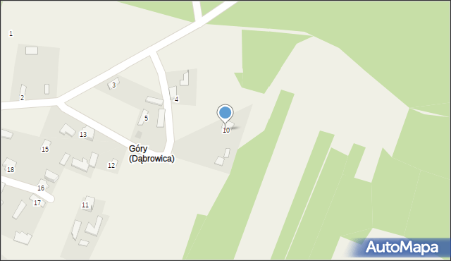 Dąbrowica, Dąbrowica, 10, mapa Dąbrowica