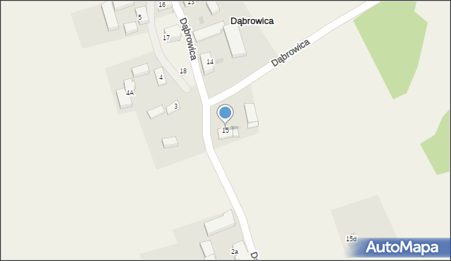 Dąbrowica, Dąbrowica, 15, mapa Dąbrowica