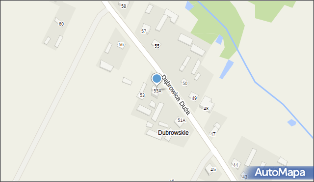 Dąbrowica Duża, Dąbrowica Duża, 53A, mapa Dąbrowica Duża