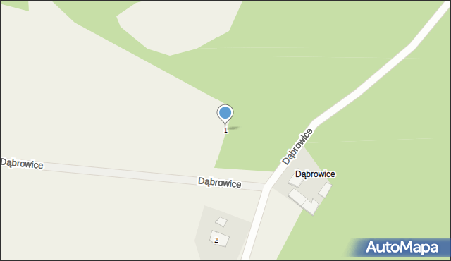 Dąbrowice, Dąbrowice, 1, mapa Dąbrowice