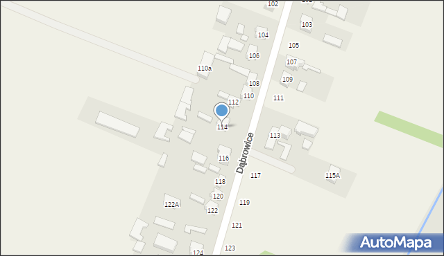 Dąbrowice, Dąbrowice, 114, mapa Dąbrowice