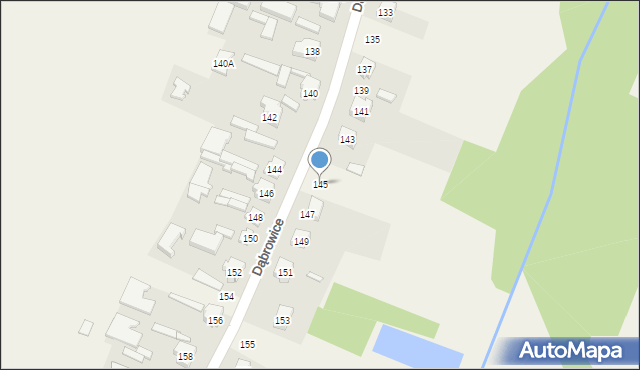 Dąbrowice, Dąbrowice, 145, mapa Dąbrowice