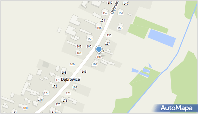 Dąbrowice, Dąbrowice, 161, mapa Dąbrowice