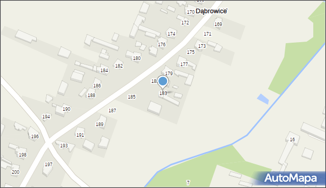 Dąbrowice, Dąbrowice, 183, mapa Dąbrowice