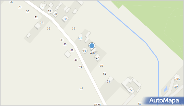 Dąbrowice, Dąbrowice, 43a, mapa Dąbrowice