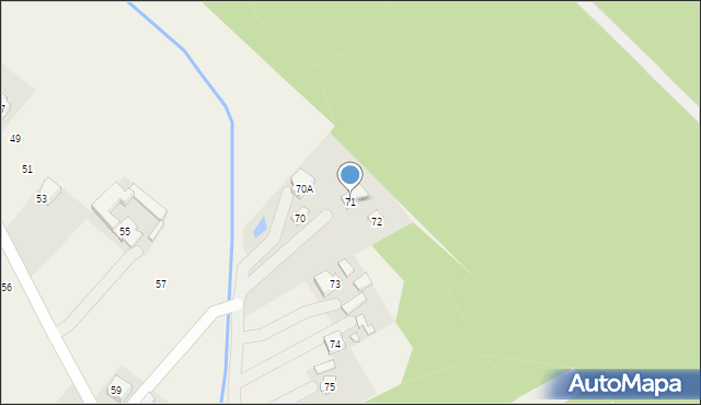 Dąbrowice, Dąbrowice, 71, mapa Dąbrowice