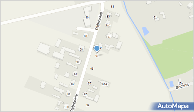 Dąbrowice, Dąbrowice, 91, mapa Dąbrowice