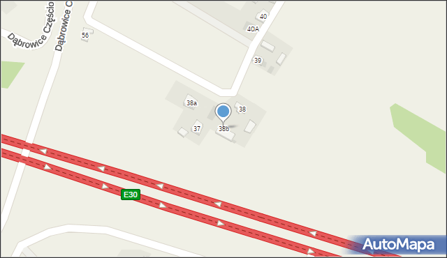 Dąbrowice Częściowe, Dąbrowice Częściowe, 38b, mapa Dąbrowice Częściowe